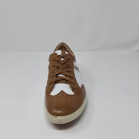 Ecco 40 Size 10.5 Spikeless Womens Golf Shoes Wingtip Brown Leather - Picture 3 of 14